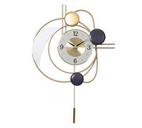 GSZCCZS Large Gold Wall Clock Living Room Clock Pendulum Fashion Show Kitchen Wall Clock No Tick Decoration