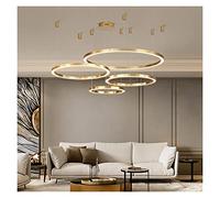 GSZCCZS LED Chandelier Aluminium Circle Ceiling Chandeliers Gold Round for Hotel Villa Living Room Bedroom Restaurant Lobby Decor Lamp Modern LED Chandelier