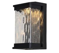 GSZCCZS LED Outdoor Wall Lights, 18W 3000K/Warm White, High Brightness Black Exterior Light Fixture with Seed Glass Shade, Waterproof Lanterns for Patio, 1 Pack