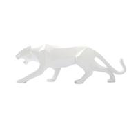 GSZCCZS Leopard Sculpture Resin Animal Geometric Statue Wildlife Animal Figurine Home Decor Ornaments big cat statue leopard,F