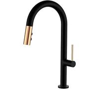 GSZCCZS Modern Kitchen Faucet with Pull Out Spray Dual Function Mixer Tap for Kitchen Sink Brass Hot and Cold Single Lever Swivel Faucet in White OneSize