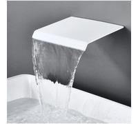 GSZCCZS Modern Matte Black/Chrome Wall Mounted Waterfall Bathroom Faucet Stylish Sink Faucets with Hot & Cold Water Mixer Tap