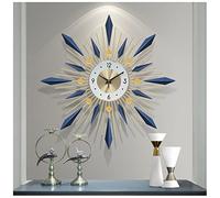 GSZCCZS Modern Metal Wall Clock Silent Non Ticking 3D Art Sunburst Wall Clocks Battery Operated, for Living Room Bedroom Kitchen Home Decoration,27.5 inches