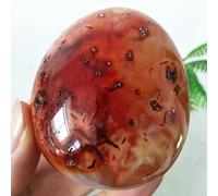 GSZCCZS Natural Stone Red Agate Palm Stone Chakra Spiritual Energy Meditation Crystal Home Ornament,A8 168g