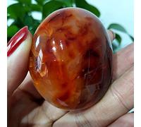 GSZCCZS Natural Stone Red Agate Palm Stone Chakra Spiritual Energy Meditation Crystal Home Ornament,A8 168g