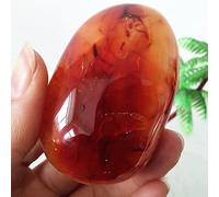 GSZCCZS Natural Stone Red Agate Palm Stone Chakra Spiritual Energy Meditation Crystal Home Ornament,A8 168g