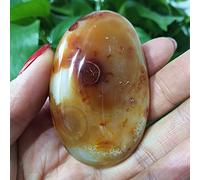 GSZCCZS Natural Stone Red Agate Palm Stone Chakra Spiritual Energy Meditation Crystal Home Ornament,A8 168g