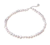 GSZCCZS New 2025 Classic 925 Sterling Silver Freshwater 8-9Mm White Pearl Necklace Fine Trendy Jewelry Gift For Women Hers Decoration Jewelry Luxury With You Accessories Trendy Best For Gift