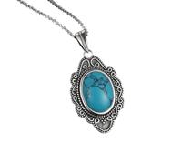 GSZCCZS New 2025 Classic Natural Turquoise Necklace Pendants 925 Sterling Silver Jewelry For Women Party Valentine Day Gifts With Chain With For You Jewelry Fashion Accessories Creative Gift