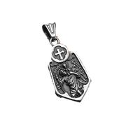 GSZCCZS New 2025 Unisex Cross Shield St.Christopher Amulet Men Necklaces Stainless Steel Pendant Chain Women Jewelry Findings Vintage Accessories Gifts Fashion Trendy Creative Gift For Women And Men