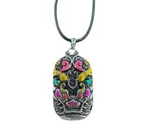 GSZCCZS New 2025 Unisex Personalized Colored Enamel Pendant For Women Jewelry Lucky Ethnic Style Wealth Beast Necklace Male Gift Fashion Trendy Accessories Creative For Women And Men