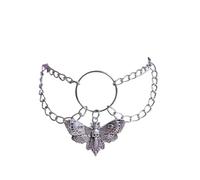 GSZCCZS New 2025 Vintage Gothic Death Moth Skull Pendant Necklace Women's Personalized Charms Double Layer Collarbone Chain Halloween Accessories Jewelry Gift Fashion Trendy Accessories Creative