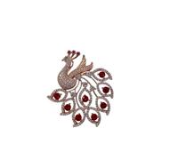 GSZCCZS New 2026 39 * 47Mm Handmade Brass Cubic Zirconia Peacock Charms Pendants DIY Jewelry Bracelet Necklace Making, Model: Vd344 Jewelry Fashion Accessories Creative Gift