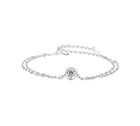 GSZCCZS New 2026 925 Sterling Silver Double-Layer Moissanite Bracelet Round Shape Lab Grown Diamond Chain Link Women Luxury Wedding Decoration Jewelry With You Accessories Trendy Best For Gift
