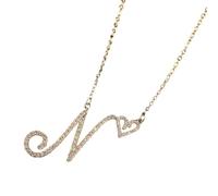 GSZCCZS New 2026 Mini Heart On Cursive Letter A-Z Name Pendant Iced Out Cz Charm Choker Necklace Hiphop Jewelry For Decoration Luxury With You Accessories Trendy Best Gift