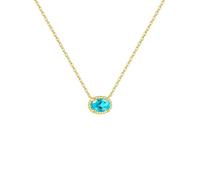 GSZCCZS New 2026 Unisex Stainles Stell Women 925 Sterling Silver Blue Round Zircon Long Chain Necklace Fine Fashion Luxury Gift Party Jewelry Trendy Accessories Creative For Women And Men