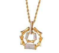 GSZCCZS New 2026 Unisex Stainless Steel Gold-Plated Bracelet Luxury Rhinestone Oval Pendant Necklace Set Women's Punk Jewelry Accessories Gift Decoration Trendy Best For Women And Men