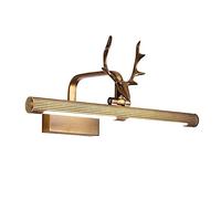 GSZCCZS Novelty Wall Lamp, All Copper Deer Head Mirror Front Light Bathroom Waterproof Antler Wall Light Bathroom Toilet Wall Light Makeup Lamp Sconces Wall Lighting 43 * 18 * 18Cm