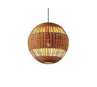 GSZCCZS Pendant Light, Spherical Shade Woven Lamp Creative Retro Corridor Chandeliers Single Head Hanging Lighting Fixture Tea House Dining Room Ceiling Lantern Sources Commemoration Day vision