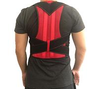 GSZCCZS Posture Corrector for Men and Women Back Posture Brace Clavicle Support Stop Slouching and Hunching Adjustable Back Trainer (Color : Black, Size : XX-Large), Red