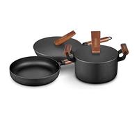 GSZCCZS Pots and Pans 3PC Household Iron Pot Cooking Soup Pot Sturdy Fine Iron Pot Uncoated Non-Stick Cookware for Store Camping Kitchen Home Kitchen Supplies vision