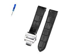 GSZCCZS Premium Leather Strap Accessories for Santos 100 Men and Women Leather Strap 20mm 23mm (Color : Brown no Buckle, Size : 23mm)