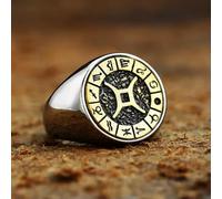 GSZCCZS Retro Signs of The Zodiac Constellation Ring Stainless Steel Men Women Gift Ring-Cancer-8