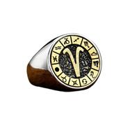 GSZCCZS Retro Signs of The Zodiac Constellation Ring Stainless Steel Men Women Gift Ring-Cancer-8