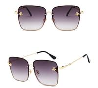 GSZCCZS Retro Sunglasses Women Luxury Gradient Sun Glasses Shades Cutting Lens Ladies Oversize Eyeglasses