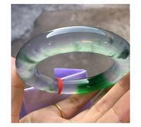 GSZCCZS Round Bar Jadeite Bracelet Myanmar Bangle Elegant Noble Floating Flower Handring(57-58mm)
