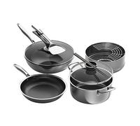 GSZCCZS Set Pot 9-piece Set Stir-fry Soup and Milk Non-stick Set Pot With Induction Cooker Universal