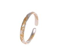 GSZCCZS Silver Bangles,Vintage Bracelet, Solid 999 Sterling Silver Auspicious Open Bangle Bracelet for Women - Hypoallergenic, Nickel-Free,