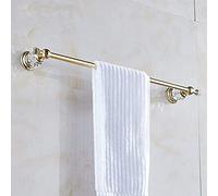 GSZCCZS Single Pole Towel Rail,Copper Crystal Gold-Plated Towel Bar,Non-Fading Anti-Rust Towel Rack for Bathroom Kitchen Office/C/40Cm(16Inch) The New