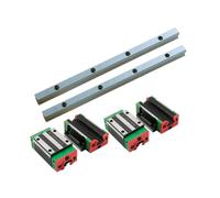 GSZCCZS Sliding rail linear bearing slider block 4pcs Bearing Flange Slider Block EGW15CC + 2pcs EGR15 Square Linear Guide 100mm-1000mm(400mm)