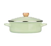 GSZCCZS Soup Pot Kitchen Stock Pot Handle Green Large Cooking Nonstick Stock Pot Milk Enamel Party Cookware Set