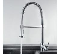 GSZCCZS Spring Type Kitchen Faucet with 360 Degree Rotation Kitchen Sink Faucets(Chrome,Hose Size 9-16)