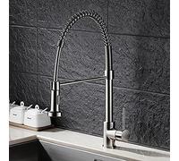 GSZCCZS Spring Type Kitchen Faucet with 360 Degree Rotation Kitchen Sink Faucets(Chrome,Hose Size 9-16)