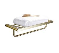 GSZCCZS Stainless Steel Towel Shelf Rail 50Cm 60Cm Towel Bar for Bathroom or Kitchen, Wall Mounted Towel Rack Holder, Golden/60Cm The New