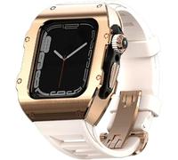 GSZCCZS Stainless Steel Watch Case Rm Fluorine Rubber Strap Mod Kit，For Ultra 8 49mm Upgrade Titanium Bezels Shockproof Exercise Band，For Women and Men