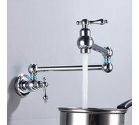 GSZCCZS Taps for Kitchen Pot Filler Wall Mounted Cold Water Tap Multi-Function Teleskitchen Faucet Kitchen Sinks Tap-Chrome