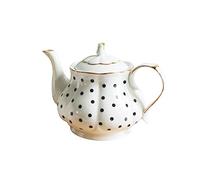 GSZCCZS Teapot with Infuser Afternoon Tea Set Bone China Wave Point Hand Painted Gold Teapot Coffee Pot Kettle Teapots