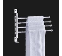 GSZCCZS Towel Rail Towel Rack - Wall Mounted,Non-Slip Towel Rack with Pole Head,180 Rotation Bathroom Towel Rack,Swivel Shelf,Stainless Steel Bathroom Towel Rack,Drill Installation Bathroom (Size : 3