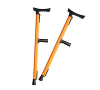 GSZCCZS Underarm Crutches, Crutches for Adults, Medical Crutches with Comfy Handle, Retractable Lightweight Walking Stick (Grey) Fashionable