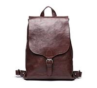 GSZCCZS Vintage Genuine Leather Women Men Backpack Travel Bags (Color : As Shown, Size : One Size)