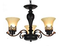 GSZCCZS Vintage Style Chandelier 3 Lights Chandelier Adjustable Pendant Light Fixture Lamp Bronze Ceiling Light Fixture for Dining Room,Kitchen,Garage-Golden 3 Lights Commemoration Day vision