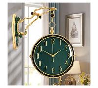 GSZCCZS Wall Clock Luxurious Wall-Mounted Double Sided Clock, Modern Metal 3D Rotating Wall Clocks, Indoor Mute Wall Watch, Wall Hanging Decorative Home Decor