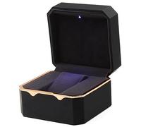 GSZCCZS Watch Box with Octagonal Gold Edge with Light, Paint Watch Storage Box