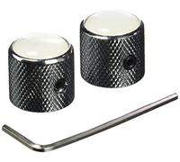 GT DOME KNOBS- CHROME/WHITE- PACK/2