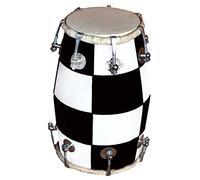GT manufacture handmade wooden 14' baby Dholak Nut & Bold with beautiful chack desine (White)