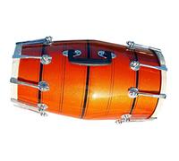 GT manufacture wooden Handmade Nut & Bold Beautyfull shiny orange colour Dholak for Experts